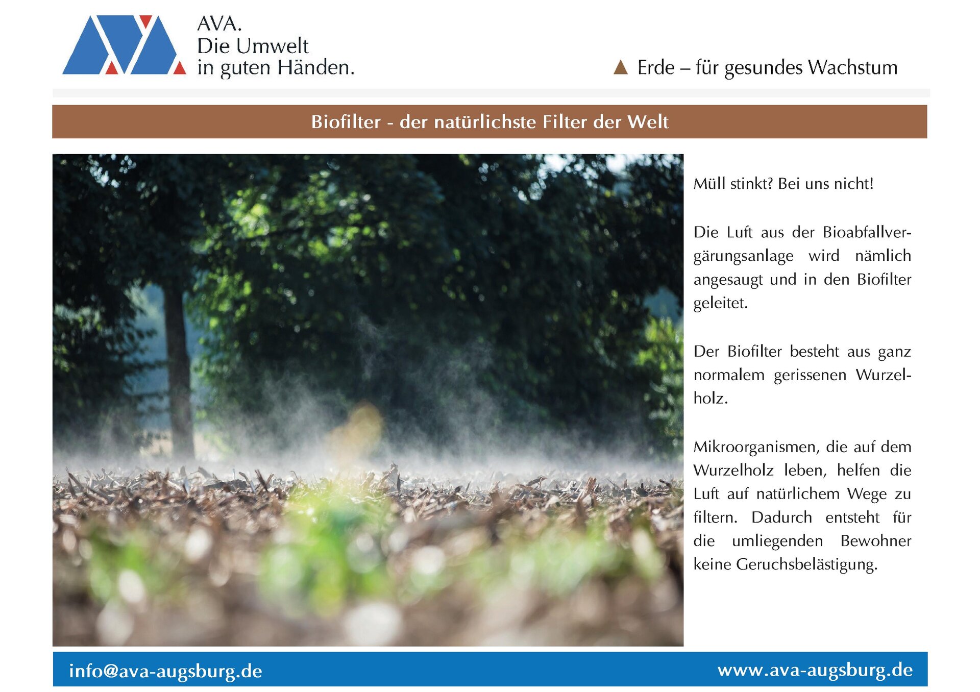 AVA Informationsplakat – Biofilter