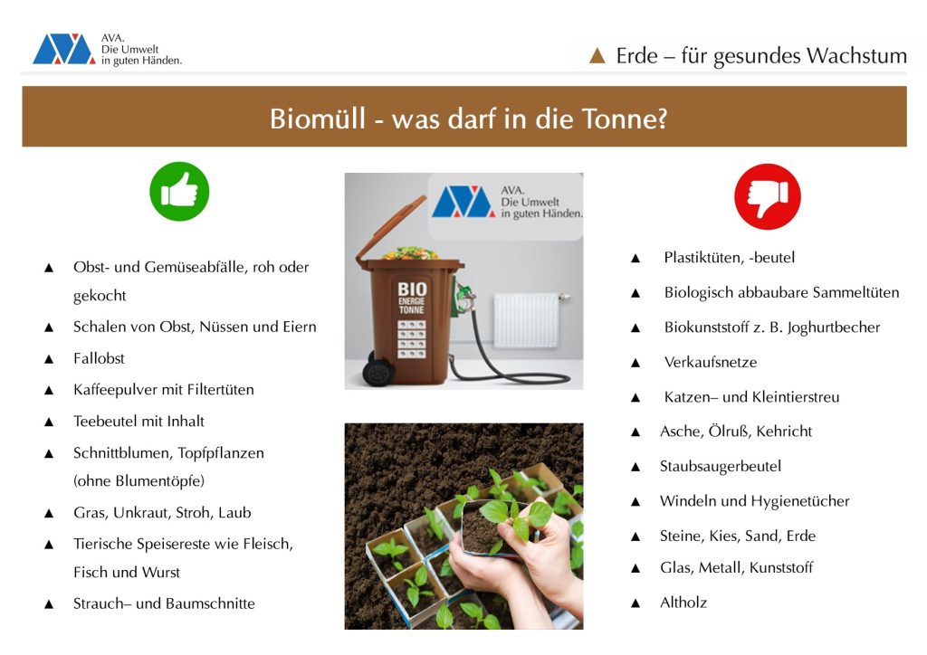 Plakat - Biomüll - Was darf in die Tonne